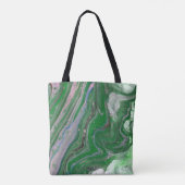 Halbring Green Fluffy Abstrakt Tote Bag Tasche (Rückseite)