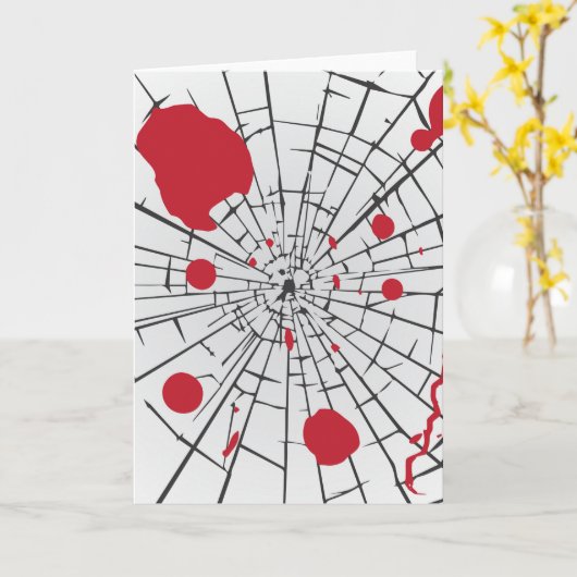 halbröckiges Glas Karte (Gelbe Blume)