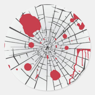 halbröckiges Glas Runder Aufkleber