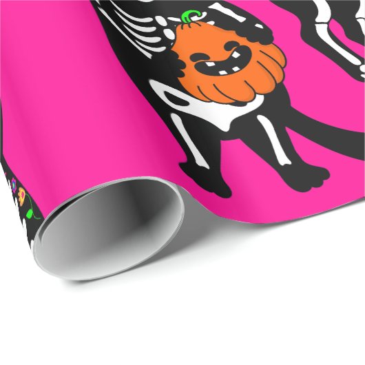 Halbrosa Geschenkpapier (Rolleneckpunkt)