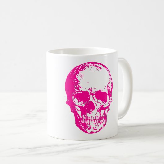 Halbrosa Schädelgürtel Kaffeetasse (VorderseiteRechts)