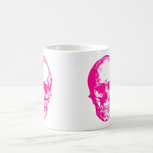 Halbrosa Schädelgürtel Kaffeetasse (Mittel)