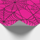 Halbrosa Spinnennetz Geschenkpapier (Ecke)