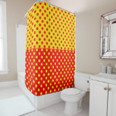 Halbrotes Polka-Dots-Design Duschvorhang (Beispiel)