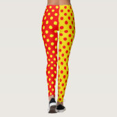 Halbrotes Polka-Dots-Design Leggings (Rückseite)