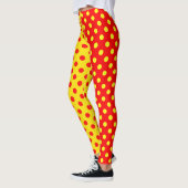 Halbrotes Polka-Dots-Design Leggings (Links)