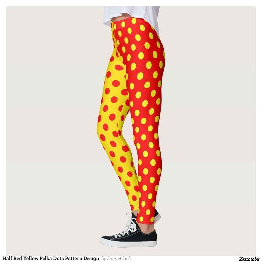 Halbrotes Polka-Dots-Design Leggings