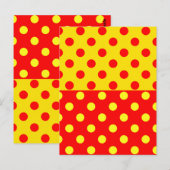 Halbrotes Polka-Dots-Design Postkarte (Vorne/Hinten)