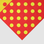 Halbrotes Polka-Dots-Design Seidenpapier (Detail)