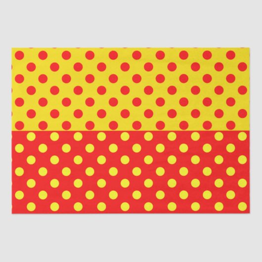 Halbrotes Polka-Dots-Design Seidenpapier (Vorderseite)