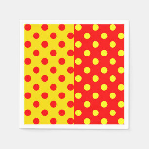 Halbrotes Polka-Dots-Design Serviette