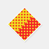 Halbrotes Polka-Dots-Design Serviette (Ecke)