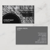 Halbrund-Platte (Punkte) - Baugerüst Visitenkarte (Vorne/Hinten)