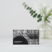 Halbrund-Platte (Punkte) - Baugerüst Visitenkarte (Stehend Vorderseite)