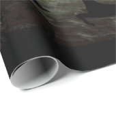 halbrunder Hintergrund mit Spuk Haus, Gräber Geschenkpapier (Rolleneckpunkt)