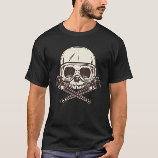 Halbschädel in Brillen mit Bauschlüssel T-Shirt