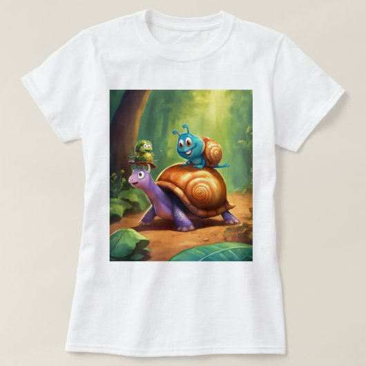 Halbschlaf Oversized Hemd für Frauen, Round Neck T-Shirt (Design vorne)