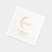 Halbschurf-Blattgold-Folie Servietten Mit Folie (Links)