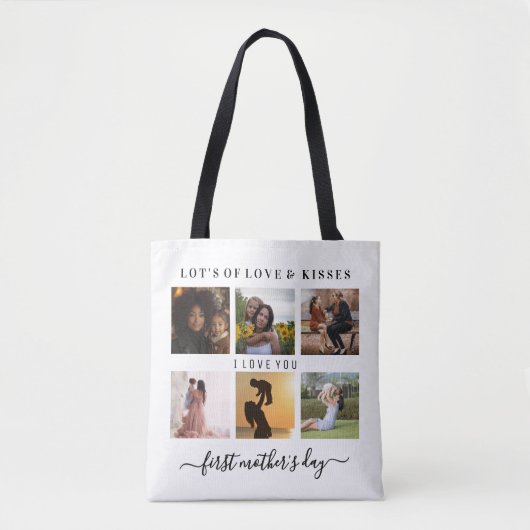 Halbschwarz Halbweiß Elegent Erste Mütter Tag Tasche (Vorderseite)