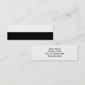 Halbschwarz Mini Visitenkarte (Vorne/Hinten)