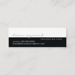 halbschwarz, modern, beruflich elegant mini visitenkarte