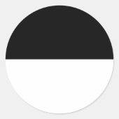 Halbschwarz Runder Aufkleber (Vorderseite)