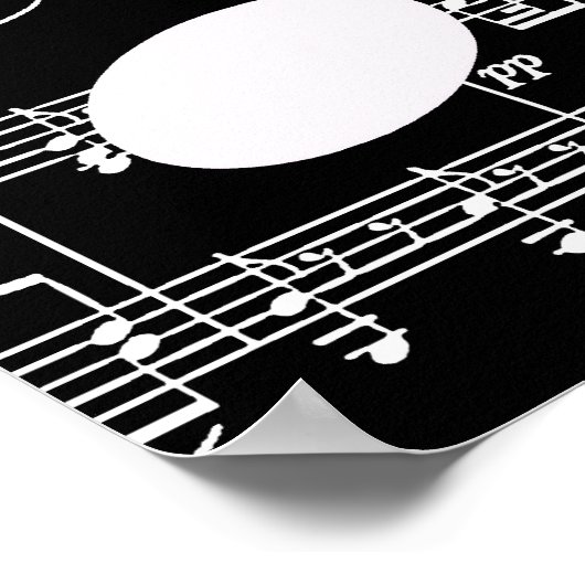 Halbschwarz/Weiß-Musik Poster (Ecke)