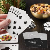 Halbschwarze Halbgraue Spielkarten mit Namen (In Situ)