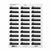 Halbschwarze Rücksendeadresse mit Name Grad (Vorne)