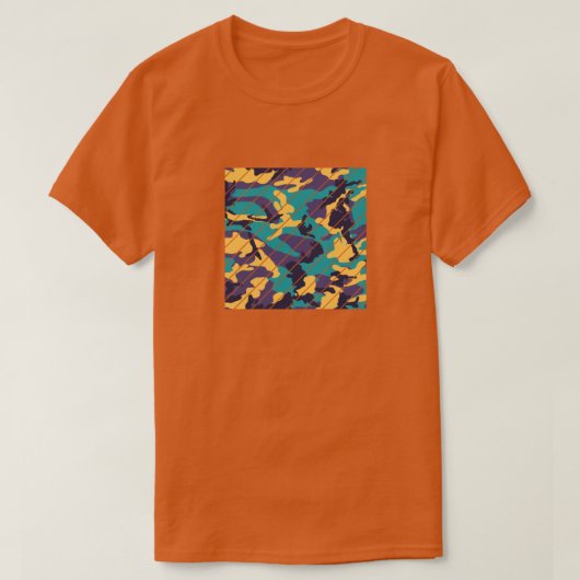 Halbsommer Camouflage Pattern Square geschnitten T-Shirt (Design vorne)