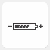 HALBSTEUER QUADRATISCHER AUFKLEBER (Vorderseite)