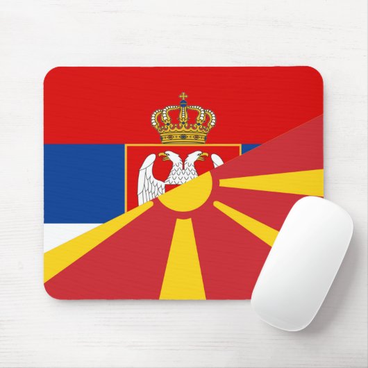 Halbsymbol für Serbia macedonia Mousepad (Mit Mouse)