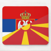 Halbsymbol für Serbia macedonia Mousepad (Vorne)
