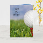 Halbtagsgolfball Karte (Gelbe Blume)