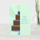 Halbtagskarte — Halbpension Geburtstagskuchen Karte (Vorderseite)