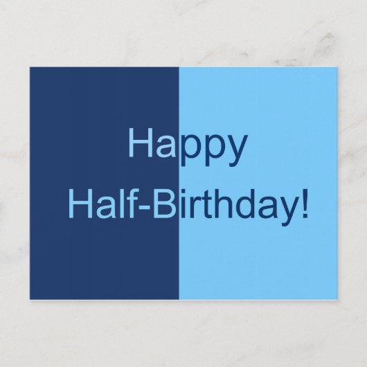 Halbtagskarte Postkarte (Vorderseite)