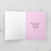 Halbtagskarte — Rosa Geburtstagskuchen Karte (Innenseite)