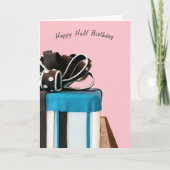 Halbtagskuchen Karte (Vorderseite)