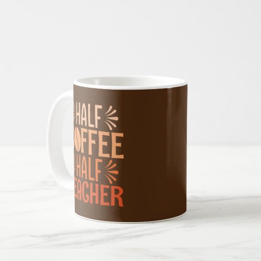 Halbtagslehrer Kaffeetasse (Vorderseite Links)