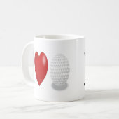 Halbtext-Tasse des Golffans Kaffeetasse (Vorderseite Links)