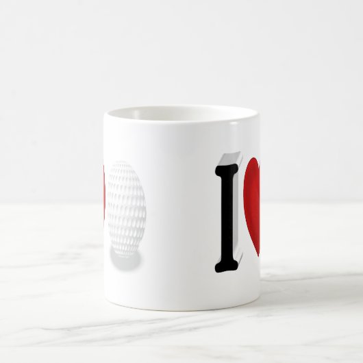 Halbtext-Tasse des Golffans Kaffeetasse (Mittel)