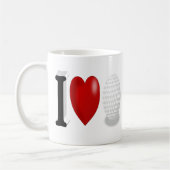 Halbtext-Tasse des Golffans Kaffeetasse (Links)