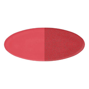 Halbtextur Tomato Red Oval Name Tag - Anpassen Namenschild
