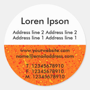 Halbtextur und Weiß 01 Unternehmen / Profil Runder Aufkleber