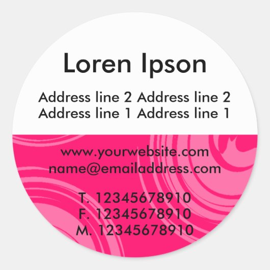 Halbtextur und Weiß 02 Business / Profil Runder Aufkleber (Vorderseite)