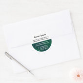 Halbtextur und Weiß 02 Business / Profil Runder Aufkleber (Umschlag)