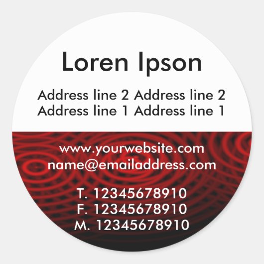 Halbtextur und Weiß 07 Business / Profil Runder Aufkleber (Vorderseite)