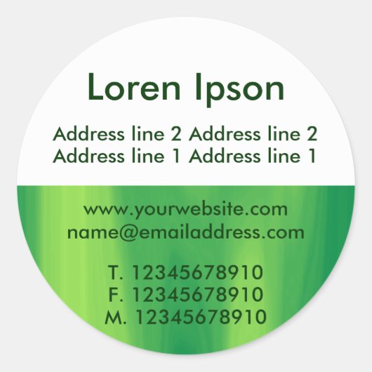 Halbtextur und Weiß 07 Business / Profil Runder Aufkleber (Vorderseite)