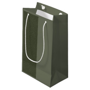 Halbtexturierte Moosgrüne Geschenktasche - individ Kleine Geschenktüte