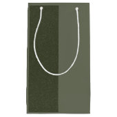Halbtexturierte Moosgrüne Geschenktasche - individ Kleine Geschenktüte (Vorderseite)